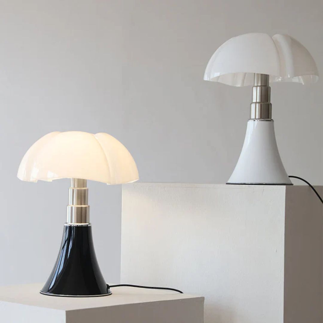 Vintage Dome LED Table Lamp – Retro Italian Style with Acrylic Shade