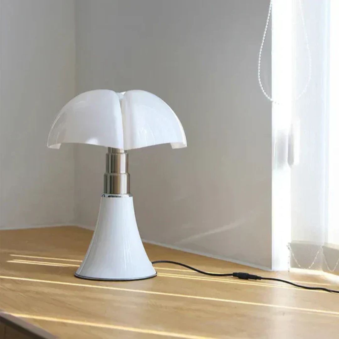 Vintage Dome LED Table Lamp – Retro Italian Style with Acrylic Shade