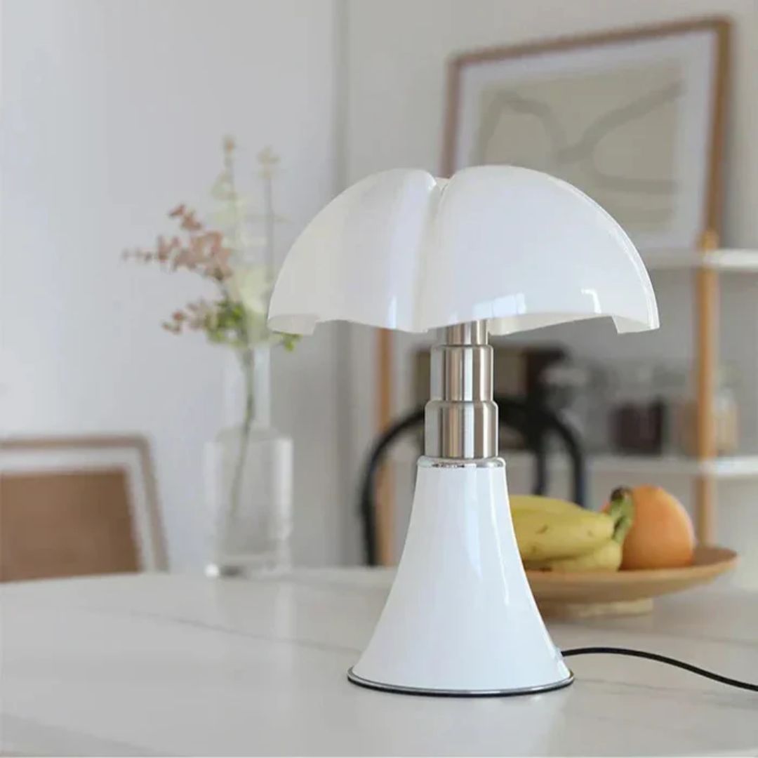 Vintage Dome LED Table Lamp – Retro Italian Style with Acrylic Shade