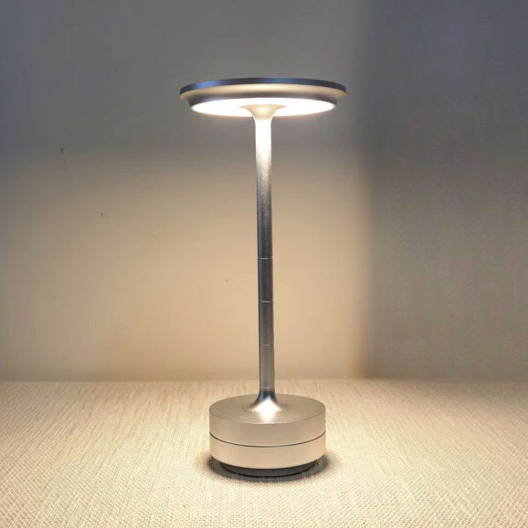 Modern Metal Touch Table Lamp – Rechargeable Cordless LED Light